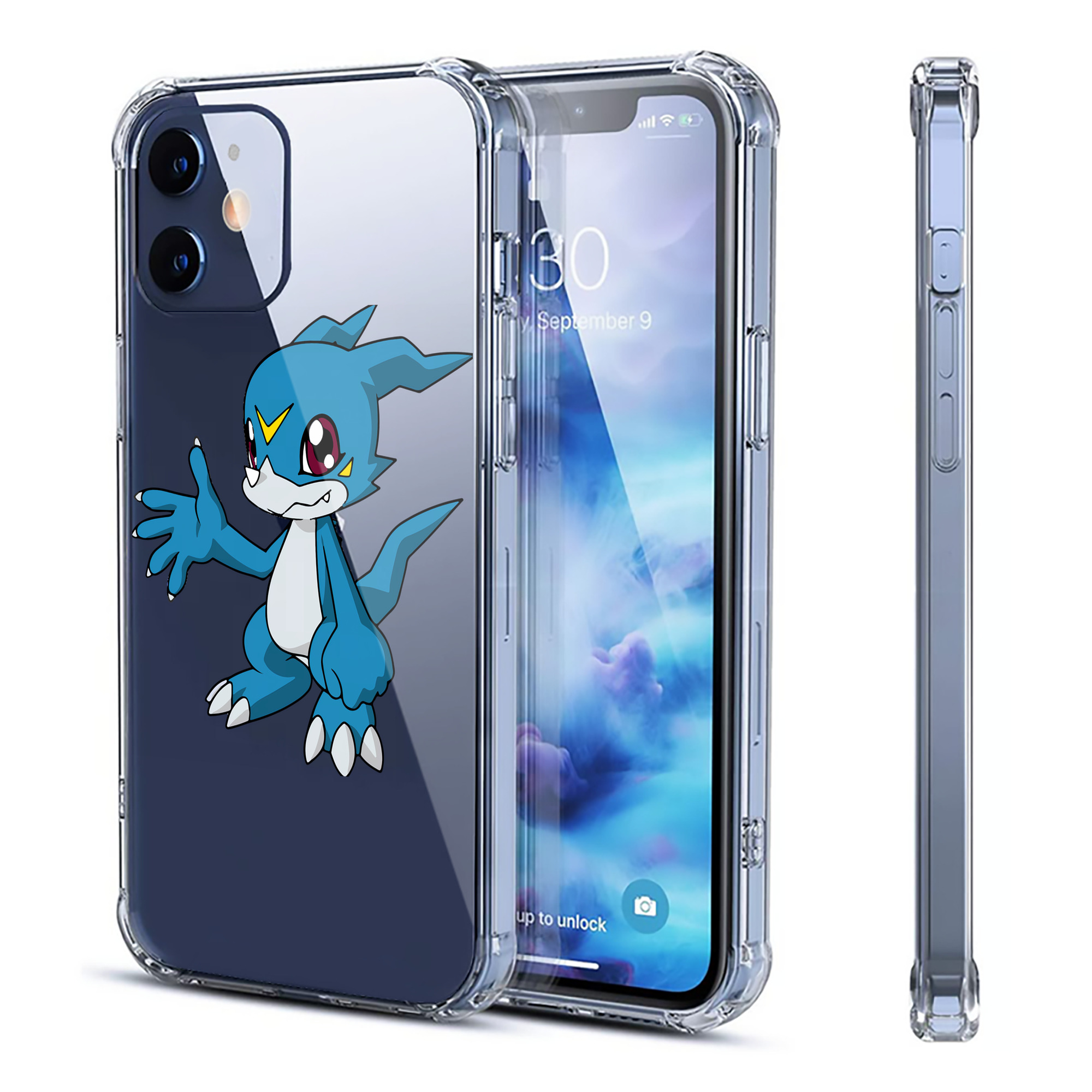 （画像用） Digimon デジタルモンスター/デジモン 【iPhone 12シリーズ対応】透明スマホケース（クリアソフトケース）
